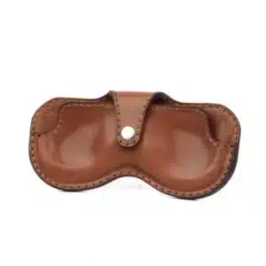handmade leather sunglass pouch